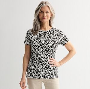 Croft & Barrow,  crewneck classic tee short sleeve. Cotton